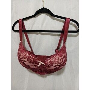 Sofra Bra Size 40DDD  Purple Lace Underwire Adjustable Clasp Back